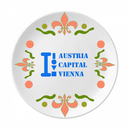 Austria Capital Vienna Art Deco Fashion Flower Ceramics Plate Tableware Dinner Dish
