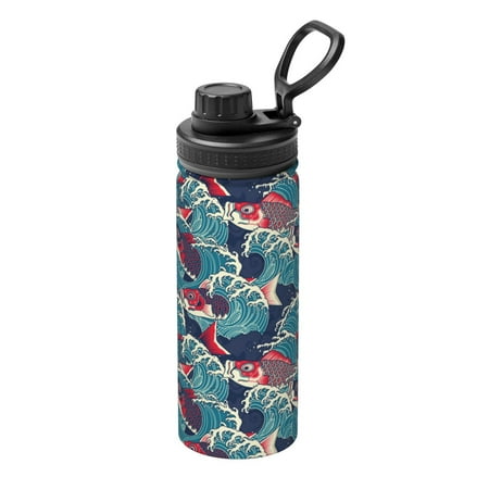Tebeau Fish In The Wave Print Water Bottle 18oz Sports Insulated Kettle Stainless Steel Outdoor Drinking Bottles Fashion Travel Cup
Tebeau Fish In The Wave Print Water Bottle 18oz Sports Insulated Kettle Stainless Steel Outdoor Drinking Bottles Fashion Travel Cup