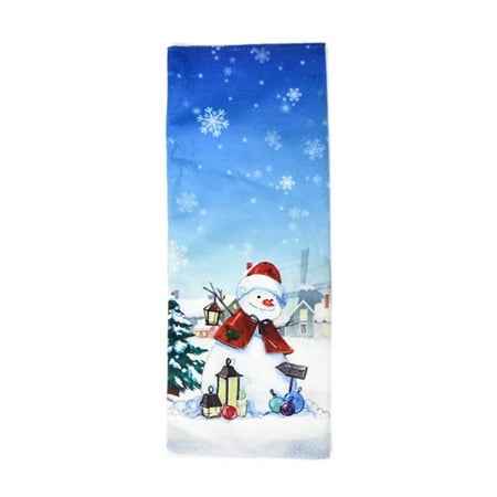 

QUSENLON 3Pcs Christmas Wine Bottle Cover Bag for Creative Cartoon Santa Claus Reindeer Snowman Print Champagne Sleeve Wrap Decor