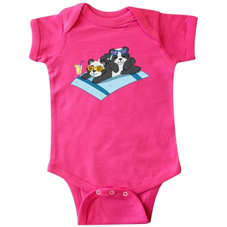 Inktastic Sunbathing Baby Pandas Gift Baby Boy or Baby Girl Bodysuit