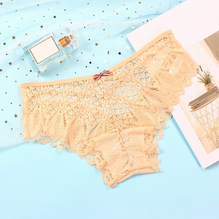 Brief Panties For Women AXXD Medium Waist Underwear Lace Bow Cross Belt Briefs Khaki 4
Brief Panties For Women AXXD Medium Waist Underwear Lace Bow Cross Belt Briefs Khaki 4