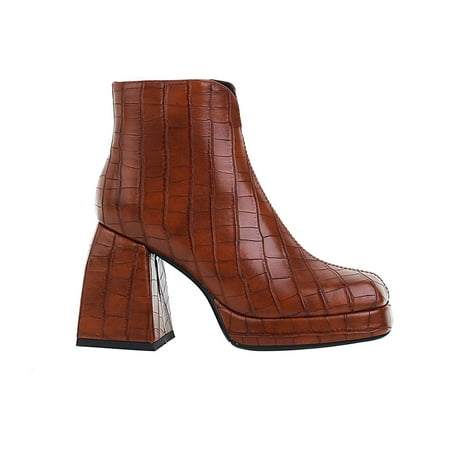 LIDYCE Women S Thick Heel Short Boots Autumn And Winter Style Square Toe Retro Waterproof Platform High Heel Short Boots Women
LIDYCE Women S Thick Heel Short Boots Autumn And Winter Style Square Toe Retro Waterproof Platform High Heel Short Boots Women