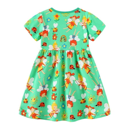 Girls Dresses Dress Summer New Knitting Cartoon Printing Princess Dress Round Neck Pullover Short Sleeve Dress For 3-4 Years
Girls Dresses Dress Summer New Knitting Cartoon Printing Princess Dress Round Neck Pullover Short Sleeve Dress For 3-4 Years