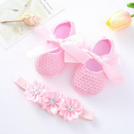 Toddler Infant Shoes with Hair Band 0-12M Newborn Baby Non-Slip Soft Sole Cute Bowknot Shoes
Toddler Infant Shoes with Hair Band 0-12M Newborn Baby Non-Slip Soft Sole Cute Bowknot Shoes