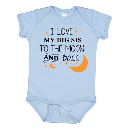 Inktastic I Love My Big Sis to the Moon and Back Gift Baby Boy or Baby Girl Bodysuit
Inktastic I Love My Big Sis to the Moon and Back Gift Baby Boy or Baby Girl Bodysuit