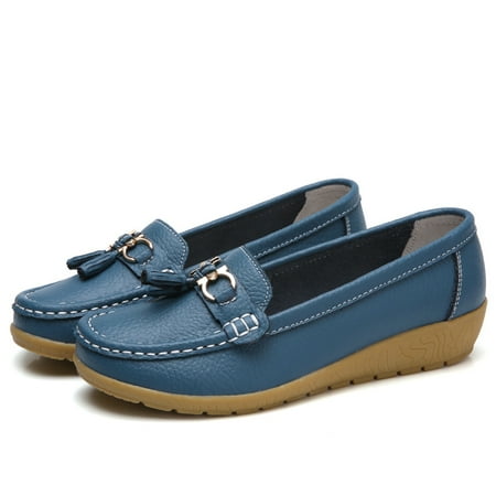 Women‘s Metal Buckle Decor Wedge Loafers Comfortable Solid Color Soft Sole Slip On Shoes Casual Walking Shoes
Women‘s Metal Buckle Decor Wedge Loafers Comfortable Solid Color Soft Sole Slip On Shoes Casual Walking Shoes