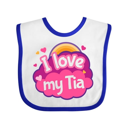 Inktastic Niece Rainbow I Love My Tia Gift Baby Girl Bib