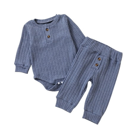 Tiny Cutey Baby Boy Girl Clothes Outfits Toddler Solid Long Sleeve Knitted Romper Top Pant Pajamas Set 12-18M
Tiny Cutey Baby Boy Girl Clothes Outfits Toddler Solid Long Sleeve Knitted Romper Top Pant Pajamas Set 12-18M