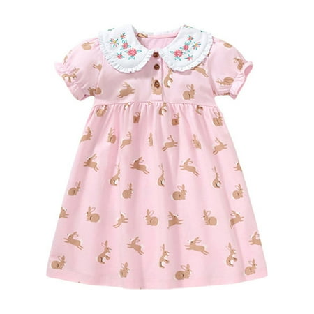 Summer Dresses For Girls Toddler Short Sleeve Rabbit Prints Princess Dress Dance Party Dresses Clothes For 6-7 Years
Summer Dresses For Girls Toddler Short Sleeve Rabbit Prints Princess Dress Dance Party Dresses Clothes For 6-7 Years