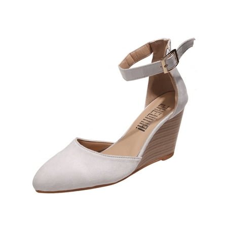 Gomelly Ladies Sandals Ankle Strap Mary Jane Heels Wedges Wedge Pumps Shoes Casual Dress Shoe Women Womens Beige 8.5
Gomelly Ladies Sandals Ankle Strap Mary Jane Heels Wedges Wedge Pumps Shoes Casual Dress Shoe Women Womens Beige 8.5