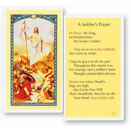 Soldier s Prayer Laminated Catholic Prayer Holy Card with Prayer on Back Pack of 25
Soldier s Prayer Laminated Catholic Prayer Holy Card with Prayer on Back Pack of 25