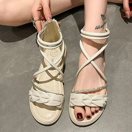 Hvyesh Flat Sandals for Women Casual Summer Flat Bottomed Slippers Leaky Toe Pleated Comfortable And Breathable Sandals Size 6.5
Hvyesh Flat Sandals for Women Casual Summer Flat Bottomed Slippers Leaky Toe Pleated Comfortable And Breathable Sandals Size 6.5