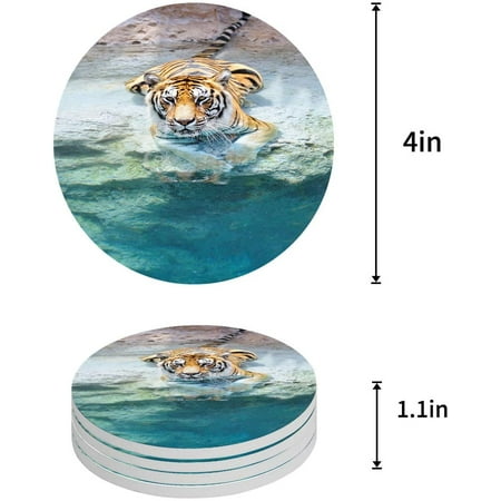 ZHANZZK Tiger Set of 4 Round Coaster for Drinks Absorbent Ceramic Stone Coasters Cup Mat with Cork Base for Home Kitchen Room Coffee Table Bar Decor
ZHANZZK Tiger Set of 4 Round Coaster for Drinks Absorbent Ceramic Stone Coasters Cup Mat with Cork Base for Home Kitchen Room Coffee Table Bar Decor
