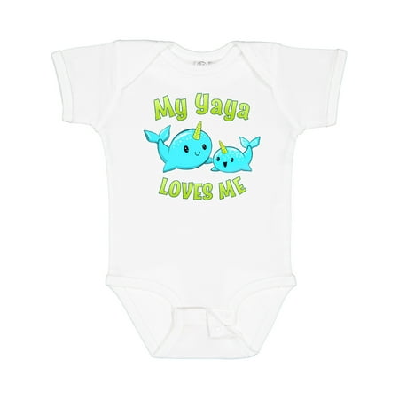 Inktastic My Yaya Loves Me- Cute Narwhal Gift Baby Boy or Baby Girl Bodysuit 
Inktastic My Yaya Loves Me- Cute Narwhal Gift Baby Boy or Baby Girl Bodysuit