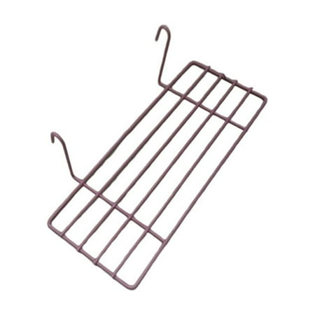 NUOLUX Hanging Wire Storage Basket Rack Straight Shelf Wall Organizer for Grid Panel Display (Pink)