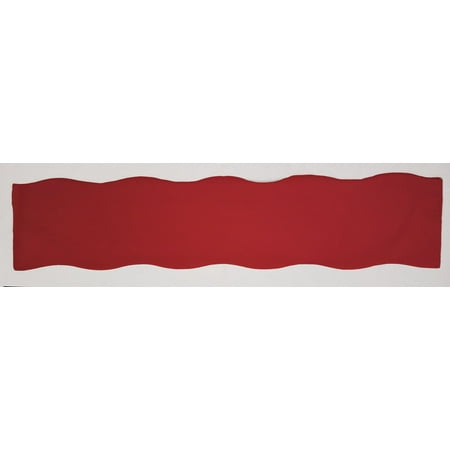 

Canvas Table Runner by Penny s Needful Things (7 Feet Long - SCALLOPED) (Red)