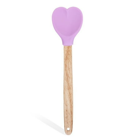 Pontos Soup Spoon Hanging Hole Silicone Solid Color Heart-Shaped Dessert Stirring Spoon Kitchen Gadget 
Pontos Soup Spoon Hanging Hole Silicone Solid Color Heart-Shaped Dessert Stirring Spoon Kitchen Gadget