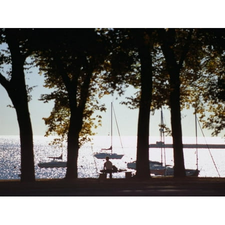Lake Michigan from Grant Park, Chicago, Illinois Print Wall Art By Ray Laskowitz