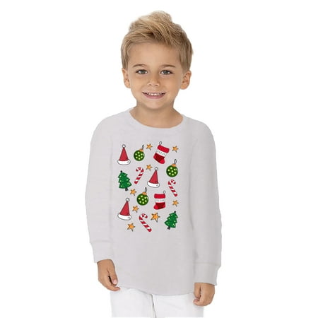 Christmas Tree Stocking Pattern Xmas Graphic Toddler Long Sleeve Shirt - Merry Christmas Tshirt for Kids - Xmas Holiday Shirt Gifts
Christmas Tree Stocking Pattern Xmas Graphic Toddler Long Sleeve Shirt - Merry Christmas Tshirt for Kids - Xmas Holiday Shirt Gifts