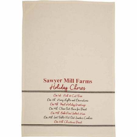 VHC Sawyer Mill Holiday Chores And Trees Unbleached Natural Muslin Tea Towel Set of 3 19x28
VHC Sawyer Mill Holiday Chores And Trees Unbleached Natural Muslin Tea Towel Set of 3 19x28