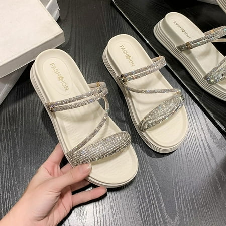 XIAQUJ 2023 New Summer Two Wear Round Nose Rhinestones with Matsutake Sole and External Wear Sandals Sandals for Women Beige 6.5(37)
XIAQUJ 2023 New Summer Two Wear Round Nose Rhinestones with Matsutake Sole and External Wear Sandals Sandals for Women Beige 6.5(37)