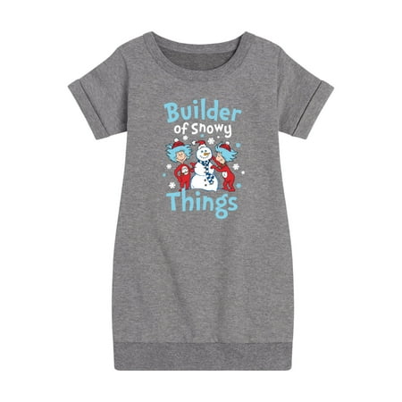 Cat in the Hat - Builder Of Snowy Things - Toddler And Youth Girls Fleece Dress