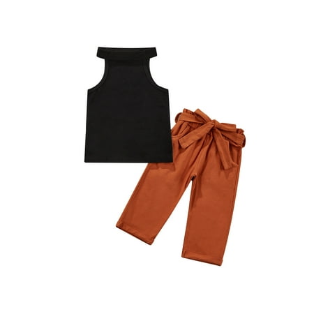 Bagilaanoe 2pcs Toddler Baby Girl Long Pants Set Sleeveless Vest Tops + Trousers with Belt 18M 24M 3T 4T 5T 6T Kids Casual Outfits
Bagilaanoe 2pcs Toddler Baby Girl Long Pants Set Sleeveless Vest Tops + Trousers with Belt 18M 24M 3T 4T 5T 6T Kids Casual Outfits