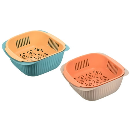 Unique Bargains Kitchen Strainer Colander Bowl Set Vegetable Washing Basket Blue Yellow Gray Orange
Unique Bargains Kitchen Strainer Colander Bowl Set Vegetable Washing Basket Blue Yellow Gray Orange