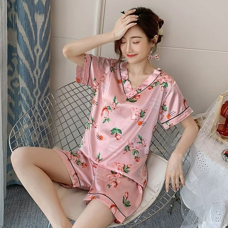 DanceeMangoo WAVMIT Short Sleeve Pajamas Silk Set 2 Pcs Women Set Sleepwear Shirt Nightwear for Women Top Pant Home Wear Young Girl Pyjamas
DanceeMangoo WAVMIT Short Sleeve Pajamas Silk Set 2 Pcs Women Set Sleepwear Shirt Nightwear for Women Top Pant Home Wear Young Girl Pyjamas