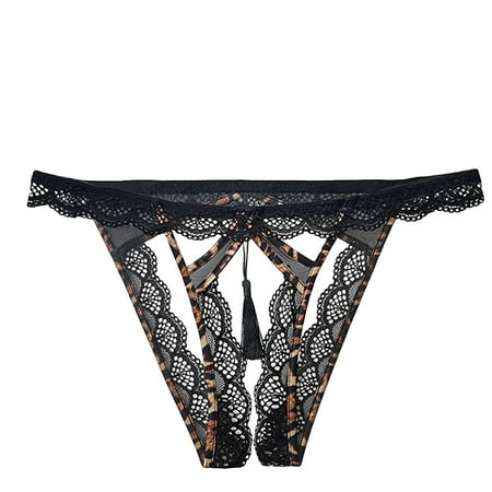 DNDKILG Eyelash Low Rise Panties Stretch Sexy Underwear for Women G-String Thongs T-Back Lace Tangas Black XL
DNDKILG Eyelash Low Rise Panties Stretch Sexy Underwear for Women G-String Thongs T-Back Lace Tangas Black XL