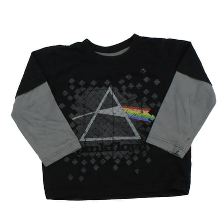 Pre-owned Pink Floyd Boys Grey | Black Long Sleeve T-Shirt size: 18 Months