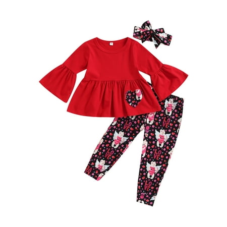 Suanret Toddler Baby Girls Valentine s Day Flare Long Sleeve Blouse Dress Tops+ Pants+Headband 3Pcs Clothes Sets Red 6-7 Years
Suanret Toddler Baby Girls Valentine s Day Flare Long Sleeve Blouse Dress Tops+ Pants+Headband 3Pcs Clothes Sets Red 6-7 Years
