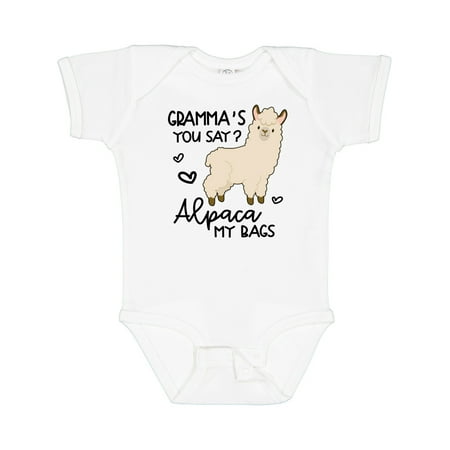 Inktastic Gramma s You Say Alpaca My Bags Gift Baby Boy or Baby Girl Bodysuit