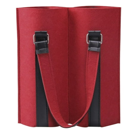 1pc Multi-bottle Wine Bag Felt Red Wine Bag Wine Bottle Pouch Reusable Gift Bags