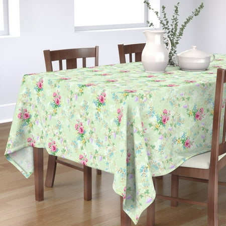 Cotton Sateen Tablecloth 90 Square - Green Flowers Floral Roses Wedding Vintage Spring Garden Botanical Easter Decor Cottage French Print Custom Table Linens by Spoonflower
Cotton Sateen Tablecloth 90 Square - Green Flowers Floral Roses Wedding Vintage Spring Garden Botanical Easter Decor Cottage French Print Custom Table Linens by Spoonflower