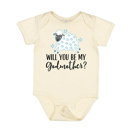 Inktastic Will You Be My Godmother Proposal Gift Baby Boy Bodysuit