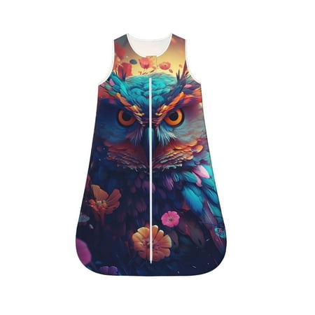 Fotbe Colorful Feather Owl Pattern Sleep Sack - Baby Wearable Blanket with Zipper Extra Soft Cotton Sleeveless Sleeping Bag for Infants-Medium
Fotbe Colorful Feather Owl Pattern Sleep Sack - Baby Wearable Blanket with Zipper Extra Soft Cotton Sleeveless Sleeping Bag for Infants-Medium