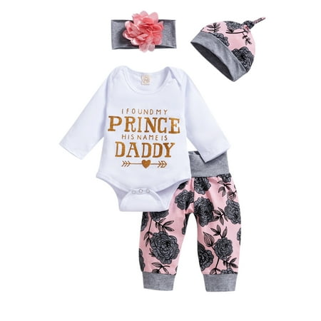 Infant Girl Floral Clothes Long Sleeve Romper Pants Hat Headband Sets Baby Cotton Outfits 4Pcs
Infant Girl Floral Clothes Long Sleeve Romper Pants Hat Headband Sets Baby Cotton Outfits 4Pcs