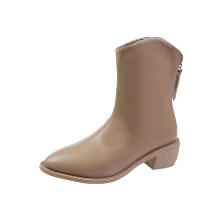 Ferndule Women Block Mid-Calf Boot Work Non-slip Mid Heel Cowgirl Boots Lightweight Solid Winter Shoes Khaki 7.5
Ferndule Women Block Mid-Calf Boot Work Non-slip Mid Heel Cowgirl Boots Lightweight Solid Winter Shoes Khaki 7.5