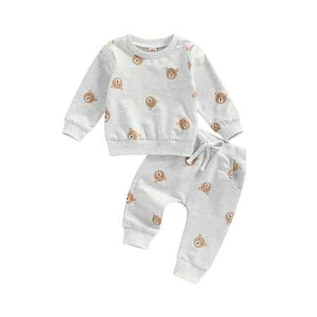 Bagilaanoe 2Pcs Newborn Baby Boy Girl Long Pants Set Cartoon Bear Print Long Sleeve Sweatshirt Tops Trousers 6M 12M 18M 24M 3T Casual Sweatsuit
Bagilaanoe 2Pcs Newborn Baby Boy Girl Long Pants Set Cartoon Bear Print Long Sleeve Sweatshirt Tops Trousers 6M 12M 18M 24M 3T Casual Sweatsuit