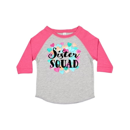 Inktastic Sister Squad Hearts Gift Toddler Toddler Girl T-Shirt