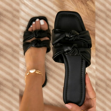 uikmnh Women Shoes Fashion Solid Color Leather Bow Casual Large Size Flat Sandals Black 7.5
uikmnh Women Shoes Fashion Solid Color Leather Bow Casual Large Size Flat Sandals Black 7.5