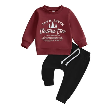 Yoryorlue Toddler Baby Kids Girls Suit Christmas Letters Long Sleeve Top Bottom Pants 2PCs Set Outfits
Yoryorlue Toddler Baby Kids Girls Suit Christmas Letters Long Sleeve Top Bottom Pants 2PCs Set Outfits