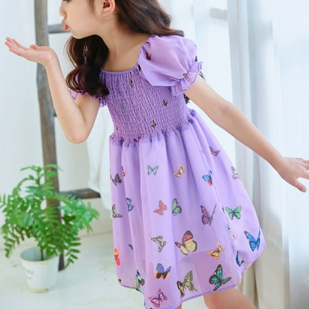 KangQi Children Dress Butterfly Print Attractive Breathable Girls Short Sleeve Sundress for Casual
KangQi Children Dress Butterfly Print Attractive Breathable Girls Short Sleeve Sundress for Casual