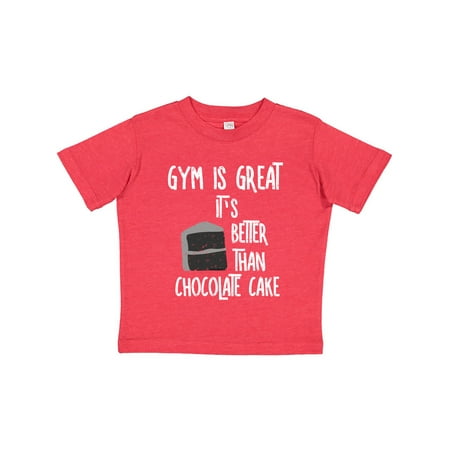 Inktastic Gym Is Great White Text Gift Toddler Boy or Toddler Girl T-Shirt