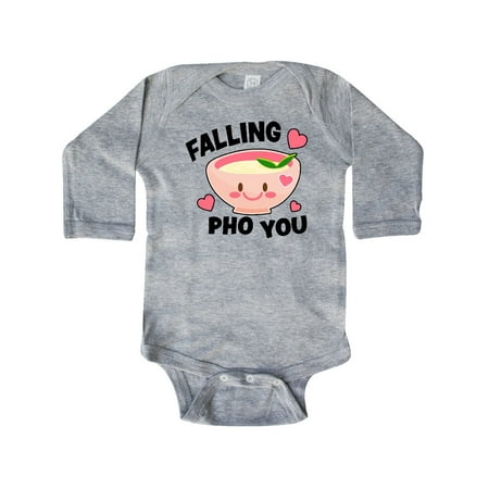 Inktastic Falling Pho You with Cute Pho Bowl Gift Baby Boy or Baby Girl Long Sleeve Bodysuit