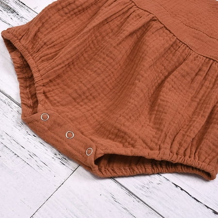 Aayomet Baby Girls Ruffle Backless Romper Bodysuit Outfits Clothes Baby Girl Clothes Brown 6-12 Months
Aayomet Baby Girls Ruffle Backless Romper Bodysuit Outfits Clothes Baby Girl Clothes Brown 6-12 Months
