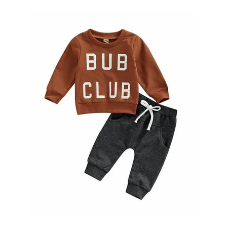 PDYLZWZY Kids Baby Boys Casual Outfits Suit Letter Print Long Sleeve Tops Patchwork Long Pants Fall Clothes Brown 2-3 Years
PDYLZWZY Kids Baby Boys Casual Outfits Suit Letter Print Long Sleeve Tops Patchwork Long Pants Fall Clothes Brown 2-3 Years