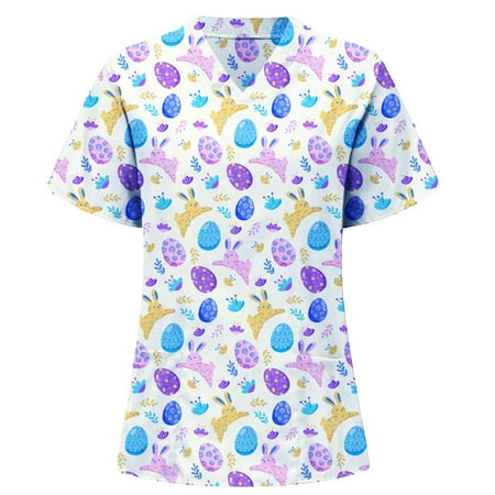 Women Scrubs Top Cartoon Printed Casual Printed Short Sleeve Clothes T Shirt Cute Fashion With Pocket Spring Summer Daily Nursing Uniforms Nursing Care Working Uniforms
Women Scrubs Top Cartoon Printed Casual Printed Short Sleeve Clothes T Shirt Cute Fashion With Pocket Spring Summer Daily Nursing Uniforms Nursing Care Working Uniforms