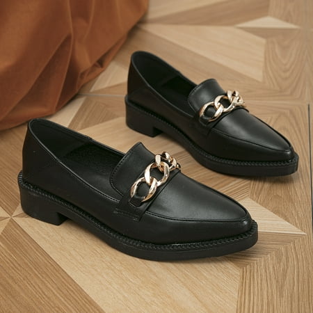 Women‘s Metal Chain Decor Loafers Comfortable Pointed Toe Slip On Flat Loafers Women‘s Footwear
Women‘s Metal Chain Decor Loafers Comfortable Pointed Toe Slip On Flat Loafers Women‘s Footwear